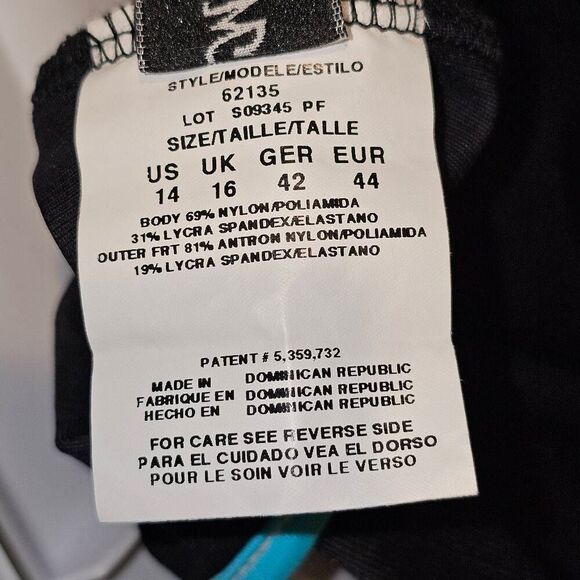 Miraclesuit Womens Black Blue One Piece Swimsuit 14‎ - Picture 5 of 5